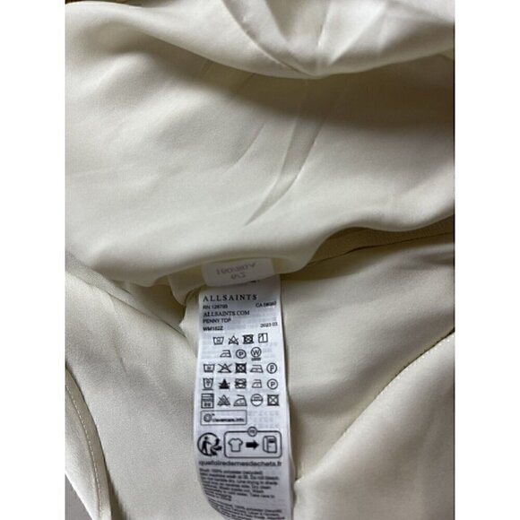 All Saints Penny Blouse Top Cream US 2 UK 6 - Picture 6 of 7